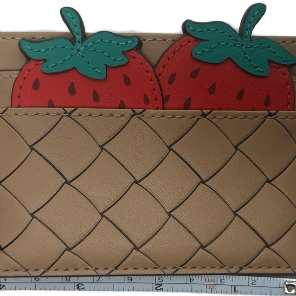 Kate Spade Picnic Perfect Strawberry Card Holder Wallet - Picture 10 of 11